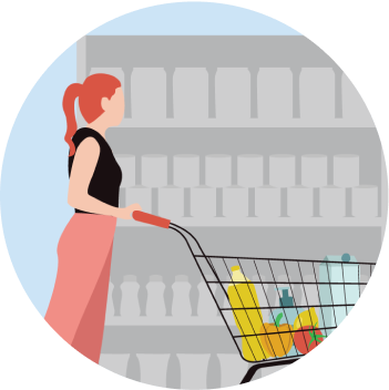 材料を確認しながらお買い物