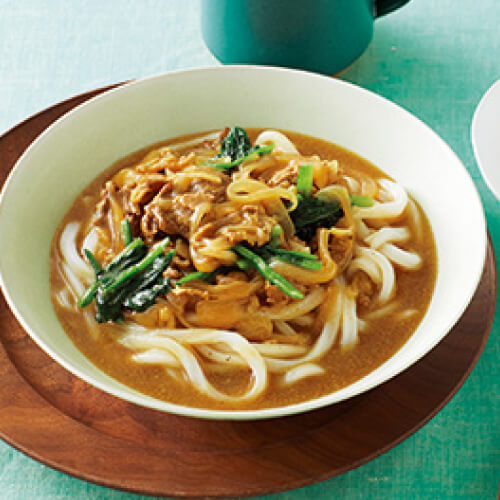 牛肉とほうれん草のミルクカレーうどん