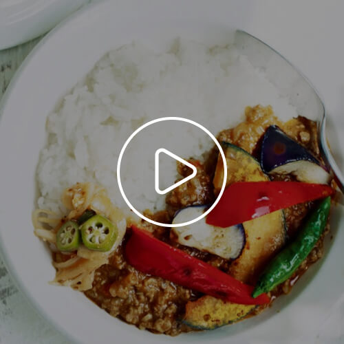 夏野菜のキーマカレー