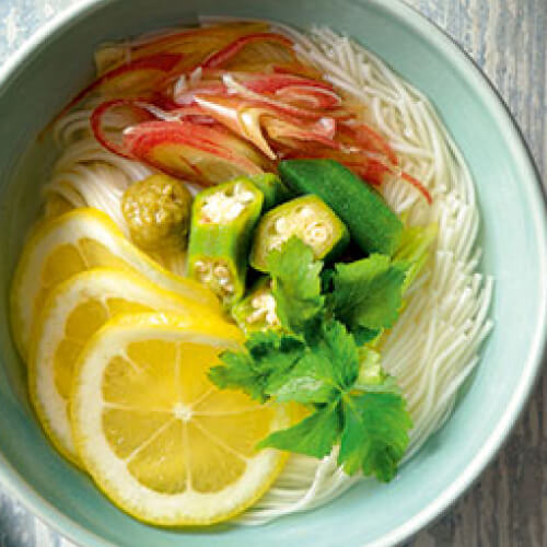 レモンと柚子胡椒のさっぱり素麺